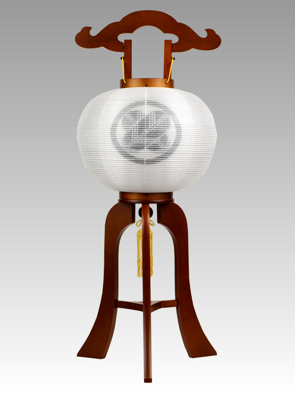 盆提灯 八女提灯 置き提灯 行灯 竹絹二重絵入 大12号 （P29)(8443-12502)