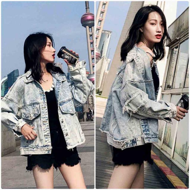 レディース デニムジャケット ケミカルウォッシュ ジージャン アウター 秋 冬 ブルー S M L サイズ 送料無料の通販はau Pay マーケット エルネフジャパン