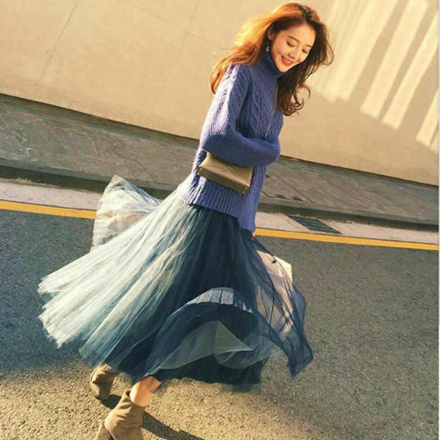 レディース 上下セット ケーブルニット チュールスカート ふわふわ セットアップ オフィス ネイビー 紺 S M L Xl サイズ 送料無料の通販はau Pay マーケット エルネフジャパン