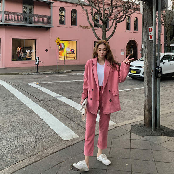 レディース 上下セット セットアップ テーラードジャケット クロップドパンツ フォーマル ピンク イエロー S M L サイズ 送料無料の通販はau Pay マーケット エルネフジャパン