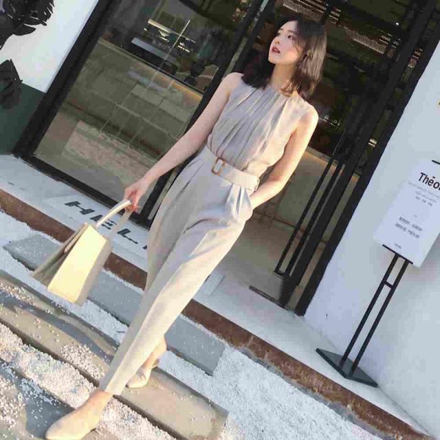 レディース ジャンプスーツ オールインワン ノースリーブ サロペット オーバーオール ボトムス グレー Xs S M L サイズ 送料無料の通販はau Pay マーケット エルネフジャパン