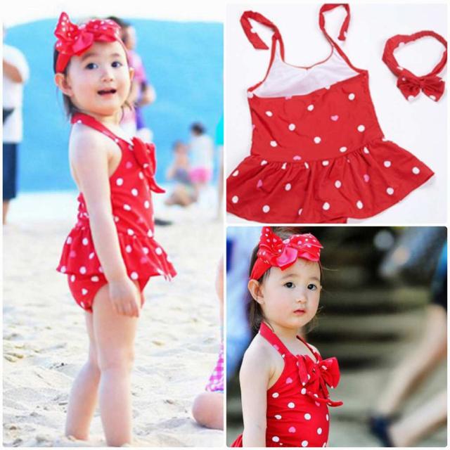 キッズ ジュニア 女の子 子供 水着 ワンピース 水玉 ハート ヘアバンド レッド ブルー S M L Xl 2xl 送料無料の通販はau Pay マーケット エルネフジャパン