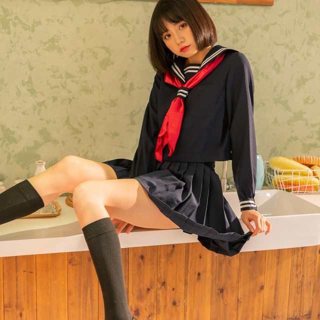 コスプレ ペアルック パーティー セーラー服 コスプレ 制服 女子高生 大きいサイズ 長袖 セーラー服 衣装 コスチューム コスプレ コスチ