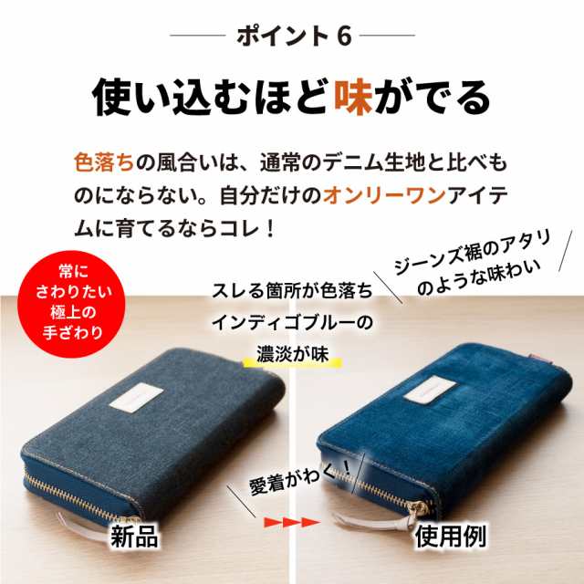 長財布 岡山デニム レディース 財布 多機能財布 大容量 実用的