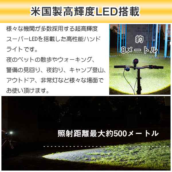 Led懐中電灯 ハンディライト Ledライト 強力 3000ルーメン 小型軽量 電池式 フラッシュライト 高輝度 防水 ズーム付 5段階切替 地震 停電の通販はau Pay マーケット Smiledirect