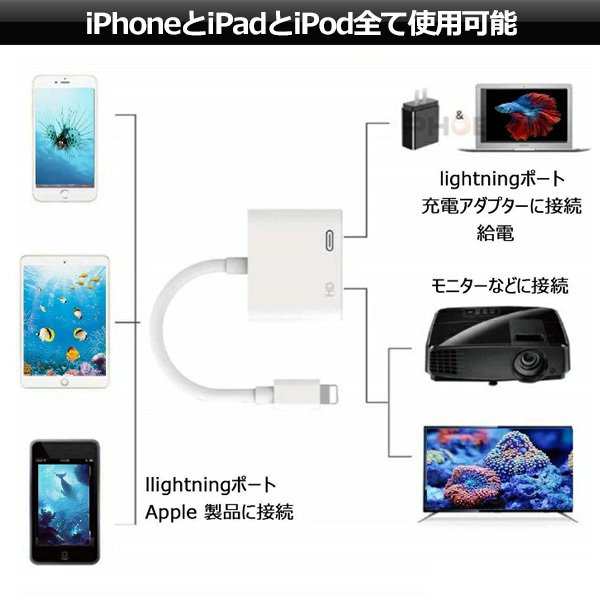 全商品5 Offクーポン配布中 Foxconn製 Apple純正 Iphone Hdmi 変換 ケーブル Lightning Digital Avアダプタ Iphone Hdmi 変換アダの通販はau Pay マーケット Smiledirect