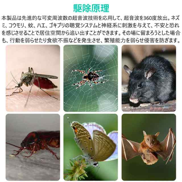 21 12個 最新版 害虫駆除 虫除け器 ネズミ駆除 ゴキブリ 蚊 ダニ