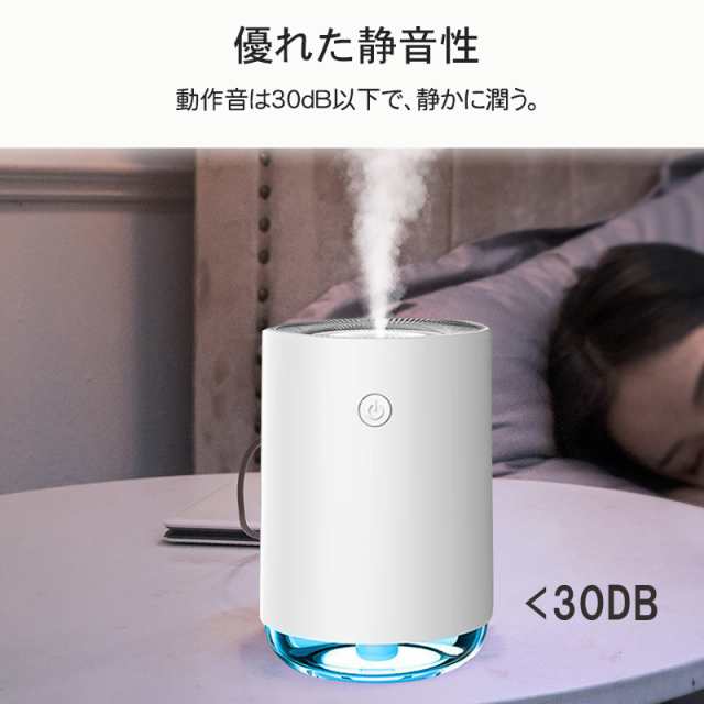 加湿器 ミニ加湿器 持ち運び便利 加湿器 LEDランプ 超細微 超静音 卓上 車載 USB加湿器 オフィス 次亜塩素酸水対応 動画ありの通販はau  PAY マーケット - 壱番屋