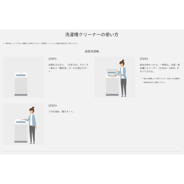 【8個セット】Panasonic パナソニック 洗濯槽クリーナー 1500ml N-W1A_4