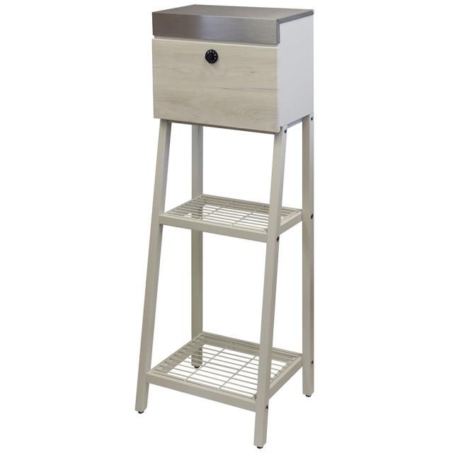 【メーカー直送】MOJYU スタンドポスト Lexi レクシー グレージュ/ホワイト木目 SDM-050