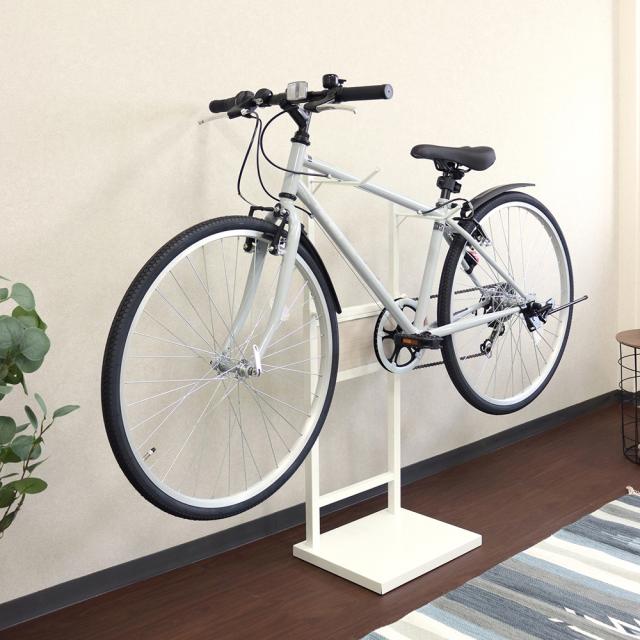 【メーカー直送】MOJYU 自転車スタンド Lex レック 1台用 ホワイト/ホワイト木目 BCD-002 メーカー直送】MOJYU 自転車スタンド Lex レック 1台用 ホワイト