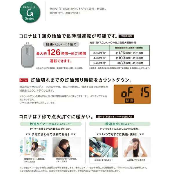 送料無料】【2023年モデル】CORONA コロナ 石油ファンヒーター G