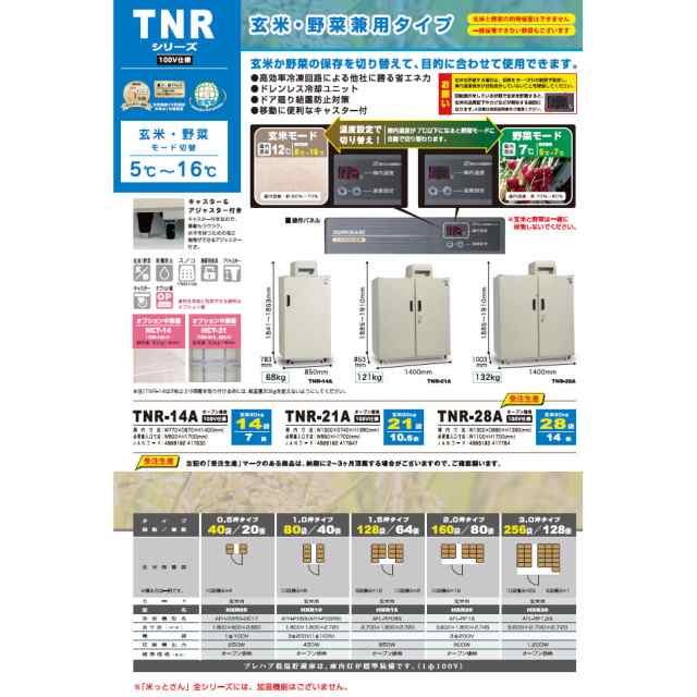 現地搬入・設置費無料】アルインコ 玄米・野菜兼用タイプ低温貯蔵庫 TNR-21A 21袋用 TNR21A 保冷庫の通販はau PAY マーケット  ホームセンターブリコ au PAY マーケット店 au PAY マーケット－通販サイト