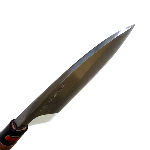 土佐刃物 忠義 磨き出刃包丁 両刃 青1号鋼 150mm クルミ柄付き 高知県産_1