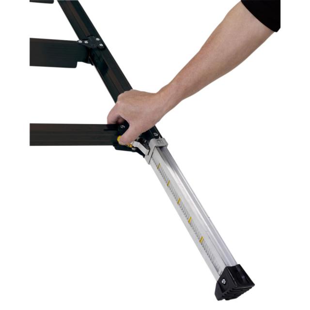 【メーカー直送】アルインコ 伸縮脚付はしご兼用脚立90cm ブラック PRW-90BK_1