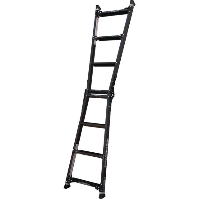【メーカー直送】アルインコ 伸縮脚付はしご兼用脚立120cm ブラック PRW-120BK_1