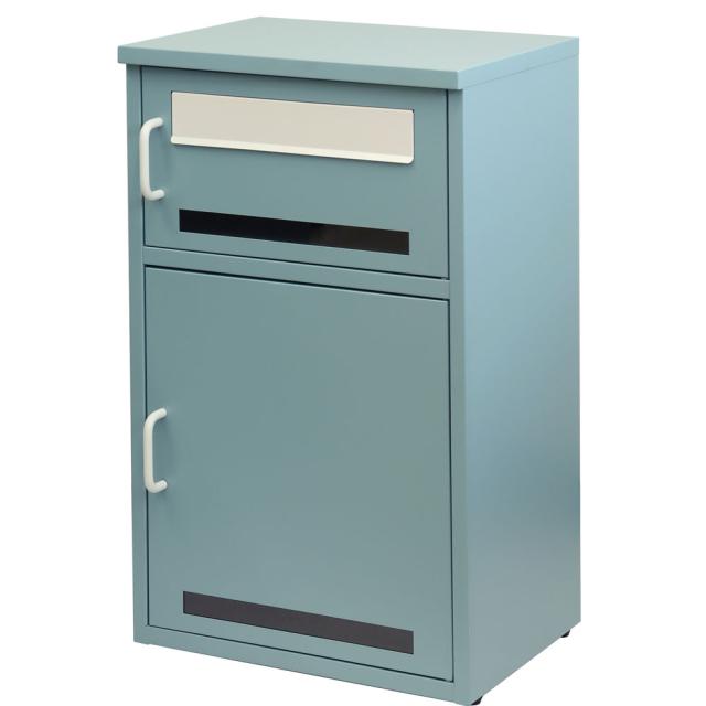 【メーカー直送】MOJYU 宅配ボックス付ポスト Loretta ロレッタ アザーブルー PBX-159