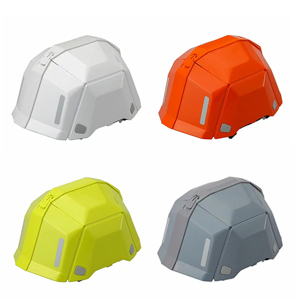 防災用折りたたみヘルメット BLOOM(ライム)〔防災ヘルメット〕