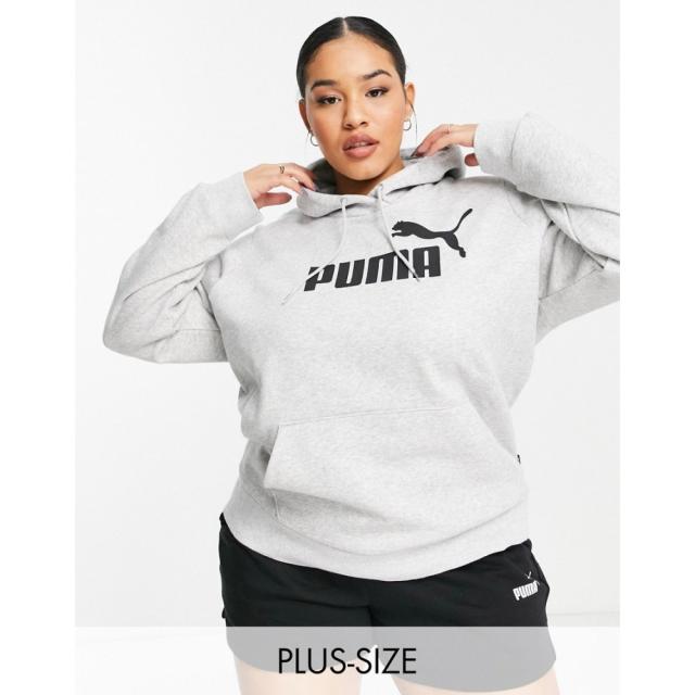 プーマ Puma レディース パーカー トップス Plus Essentials Logo Hoodie In Light Grey ライトグレーの通販はau Pay マーケット フェルマート