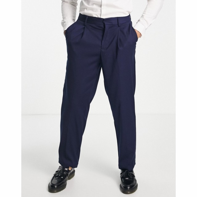 激安超特価 ジャック アンド ジョーンズ メンズ カジュアルパンツ ボトムス Jack Jones Intelligence loose fit  linen mix pants in navy Maritime blue www.bedminsterma.org