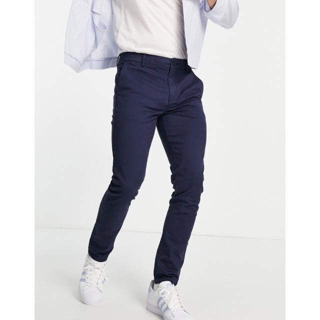 トップマン Topman メンズ チノパン スキニー ボトムス パンツ Cotton Blend Skinny Chino In Navy Navy ネイビーの通販はau Pay マーケット フェルマート