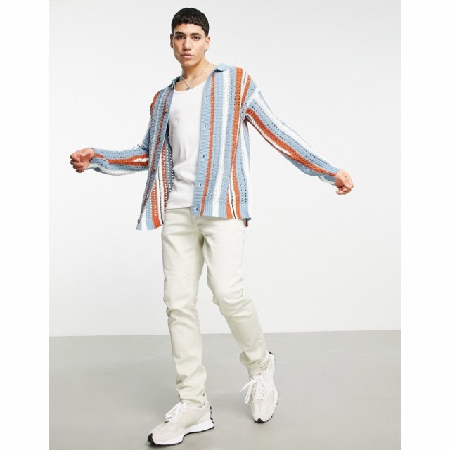 トップマン Topman メンズ ポロシャツ トップス Crochet Knitted Polo Cardigan In Multi マルチカラーの通販はau Pay マーケット フェルマート