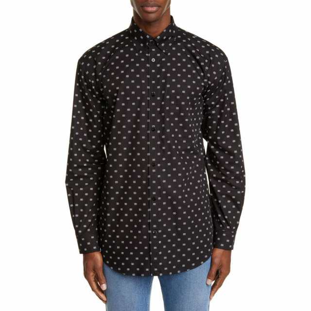 balenciaga logo button down