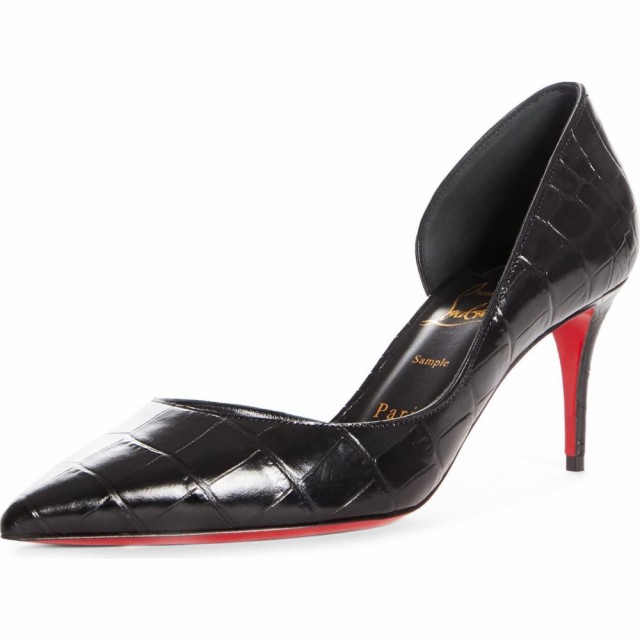 クリスチャン ルブタン Christian Louboutin レディース パンプス シューズ 靴 Iriza Croc Embossed Half Dorsay Pump Blackの通販はau Pay マーケット フェルマート