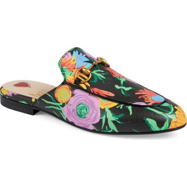 gucci floral print loafers