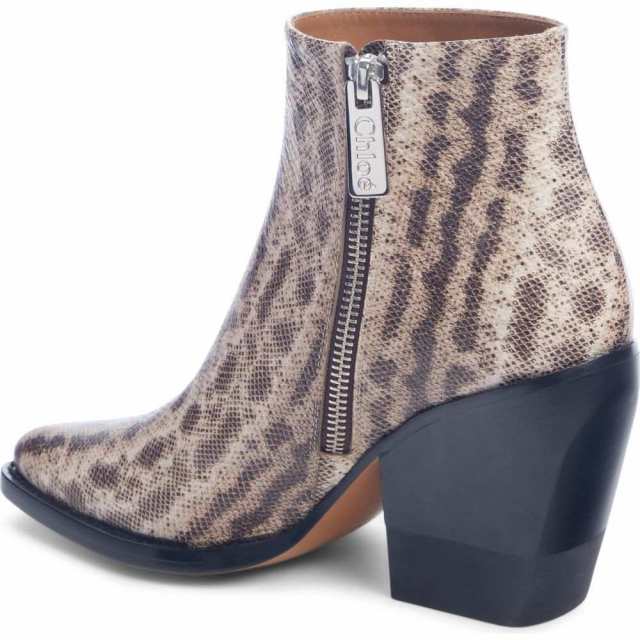 chloe snakeskin booties