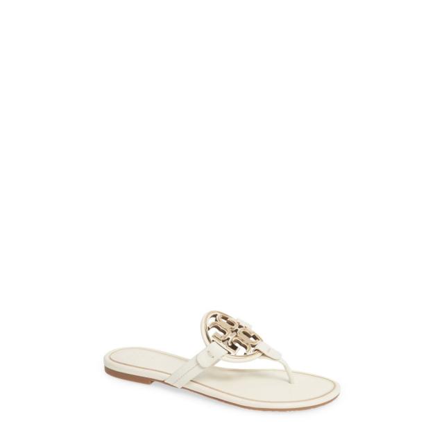 tory burch metal miller flip flop