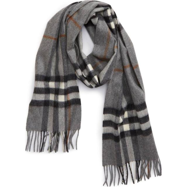バーバリー Burberry メンズ マフラー スカーフ ストール Giant Icon Check Cashmere Scarf Greyの通販はau Pay マーケット フェルマート
