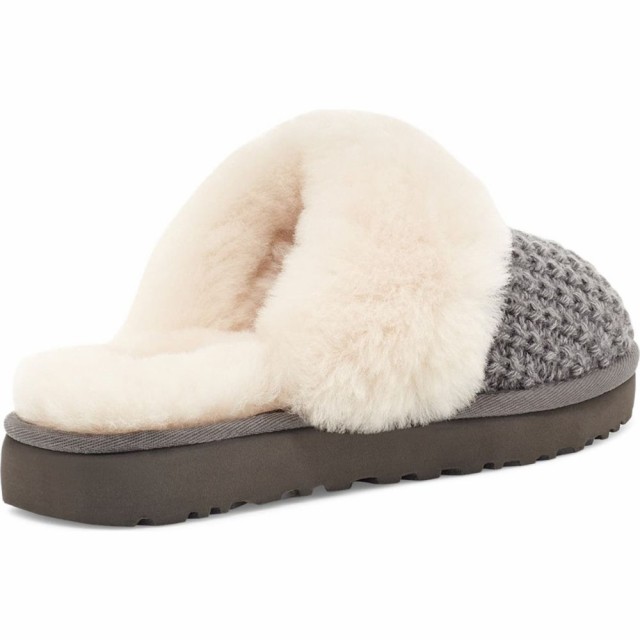 cozy knit genuine shearling slipper