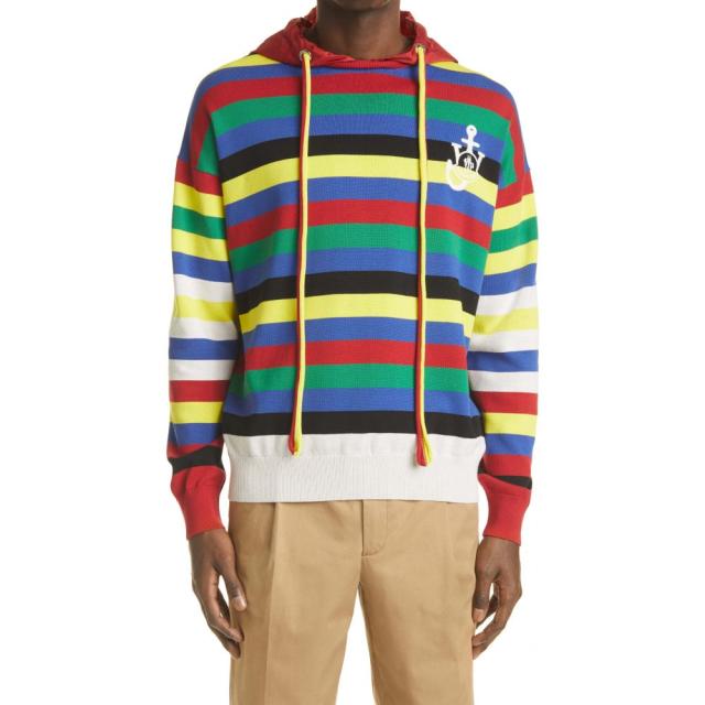 モンクレール Moncler Genius メンズ ニット セーター トップス 1 Moncler Jw Anderson Stripe Cotton Sweater Hoodie Red Stripe Multiの通販はau Pay マーケット フェルマート