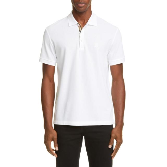 バーバリー Burberry メンズ ポロシャツ トップス Eddie Pique Polo Whiteの通販はau Pay マーケット フェルマート