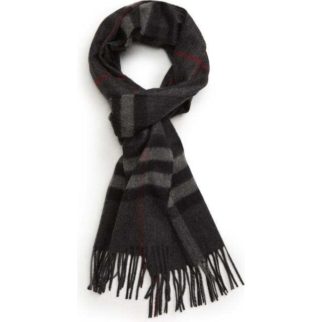 バーバリー Burberry メンズ マフラー スカーフ ストール Giant Check Cashmere Scarf Charcoalの通販はau Pay マーケット フェルマート