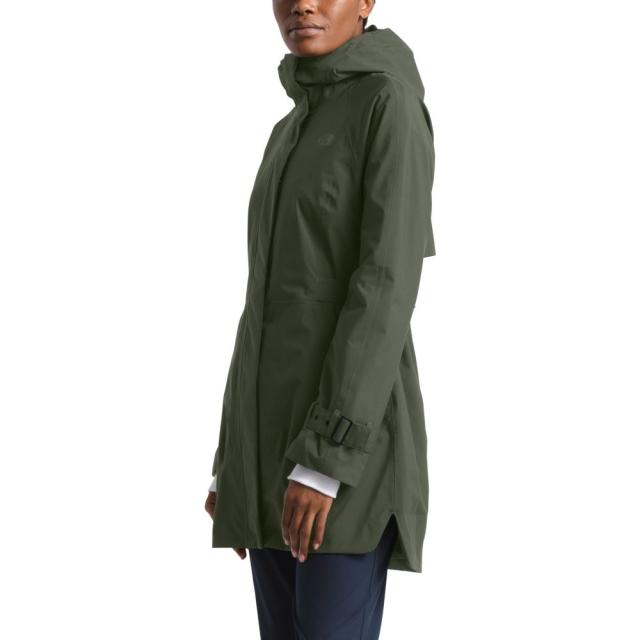 the north face city breeze waterproof trench raincoat