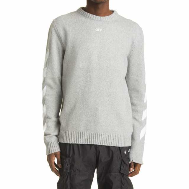 オフホワイト Off White メンズ ニット セーター トップス Arrow Intarsia Cotton Blend Sweater High Riseの通販はau Pay マーケット フェルマート