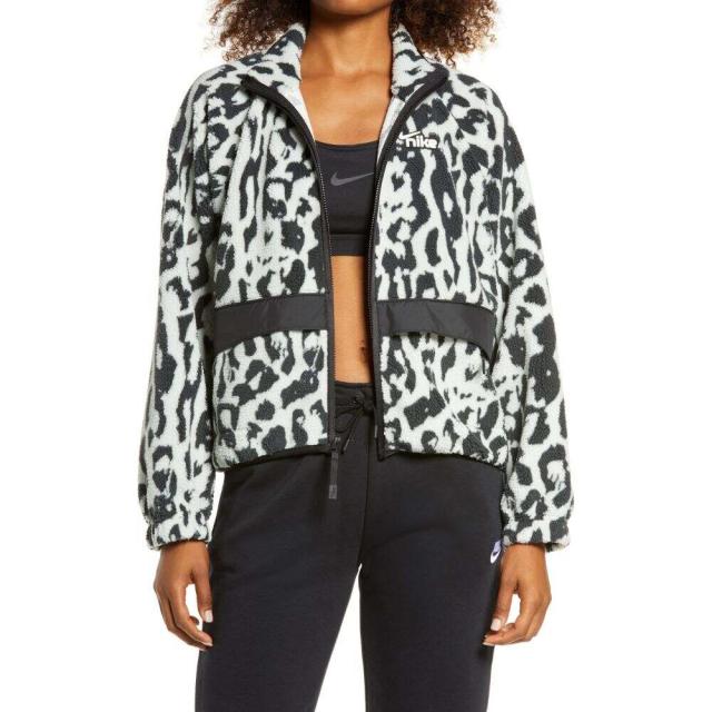 leopard print fleece jacket