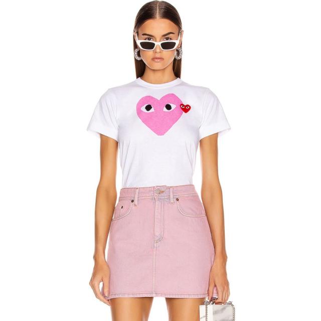 コム デ ギャルソン Comme Des Garcons Play レディース Tシャツ トップス Red Heart Tee Pinkの通販はau Pay マーケット フェルマート