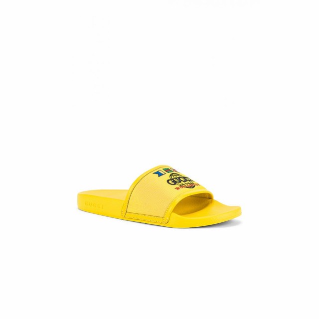 yellow gucci flip flops