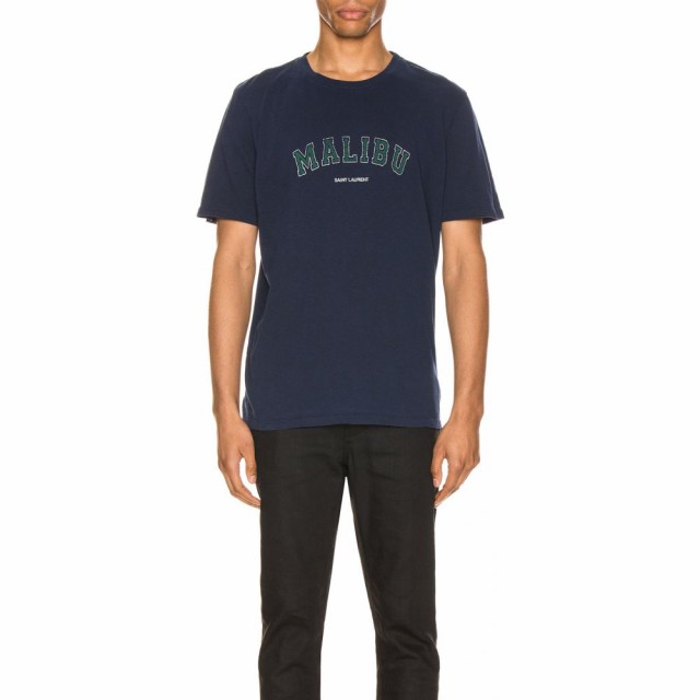 イヴ サンローラン Saint Laurent メンズ Tシャツ トップス Malibu Tee Marineの通販はau Pay マーケット フェルマート