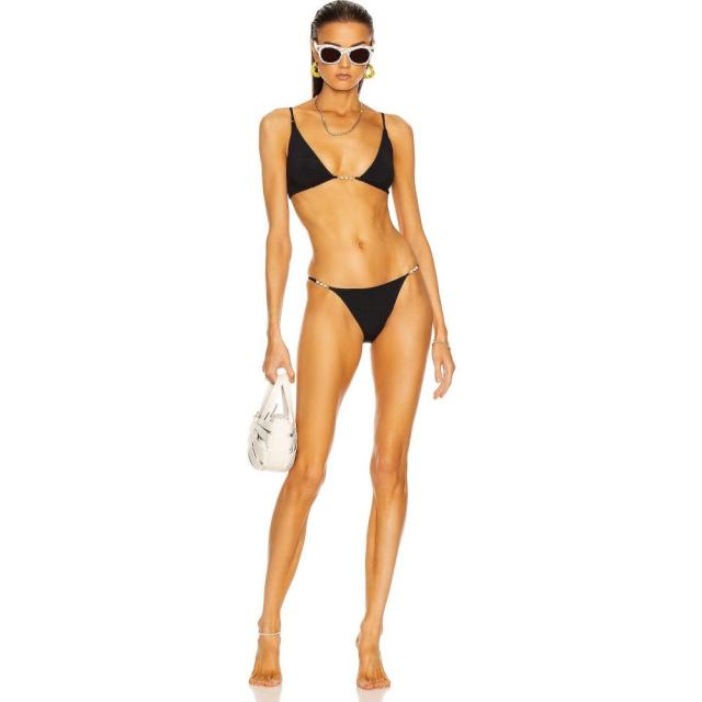 ステラ マッカートニー Stella McCartney レディース トップのみ 水着・ビーチウェア Pearl Embellishment Triangle Bikini Top Black|au PAY マーケット