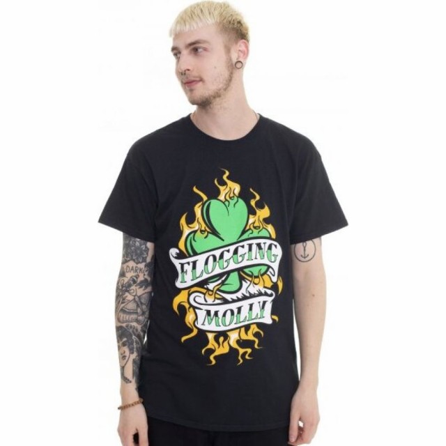 フロッギング モリー Flogging Molly メンズ Tシャツ トップス Flaming Banners T Shirt Blackの通販はau Pay マーケット フェルマート