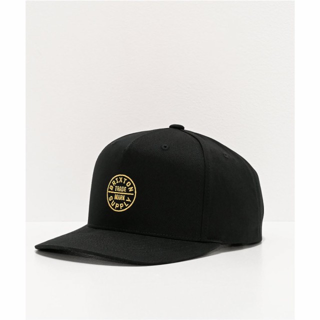 brixton black snapback