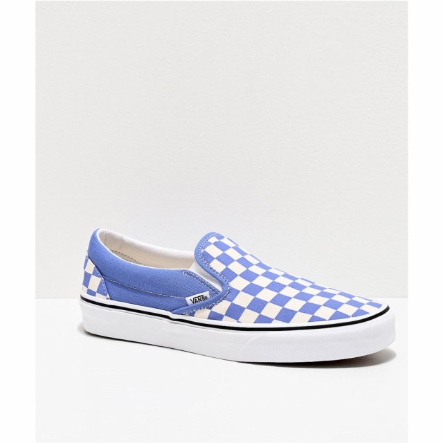 靴 Vans Slip-On Ultramarine and White 