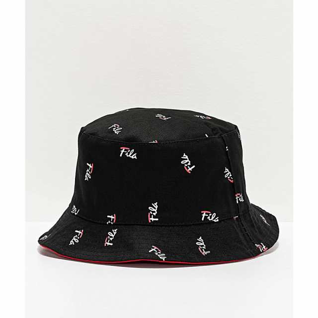 fila bucket hat red