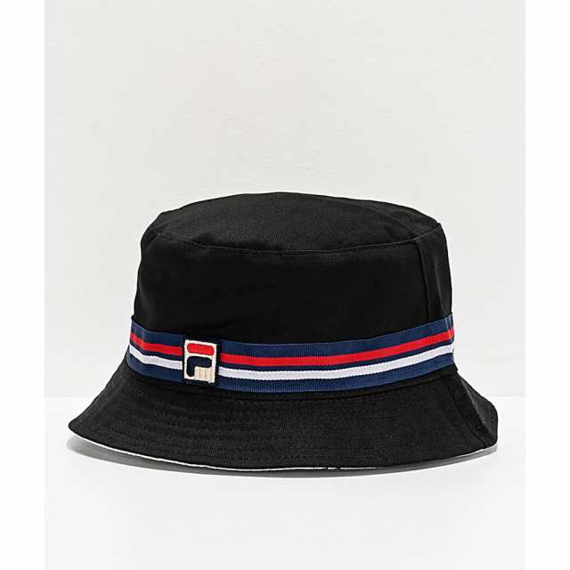 black fila bucket hat