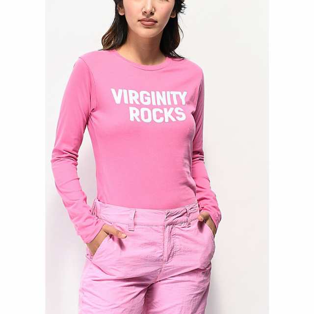 virginity rocks sweatshirt pink