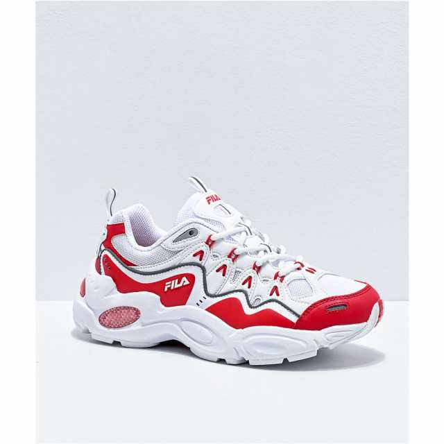 fila all red shoes